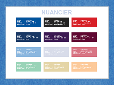Palette des couleurs